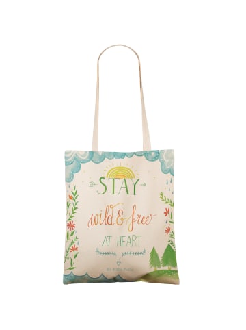 Mr. & Mrs. Panda Stoffshopper Stay wild & free at heart mit Spruch in Bunt