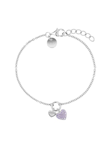 Tom Tailor Armband Silber 925, rhodiniert in lila