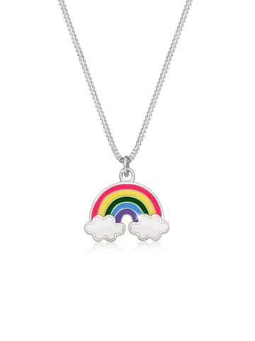 Elli Halskette 925 Sterling Silber Regenbogen, Wolke in Silber