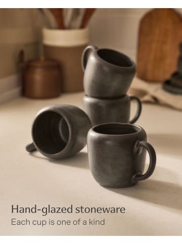 Cosumy "Cosumy | Lune | Kaffeetassen Set 4 St. 350ml Schwarz"