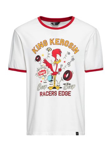 King Kerosin King Kerosin Ringer T-Shirt Beep Beep in weiß