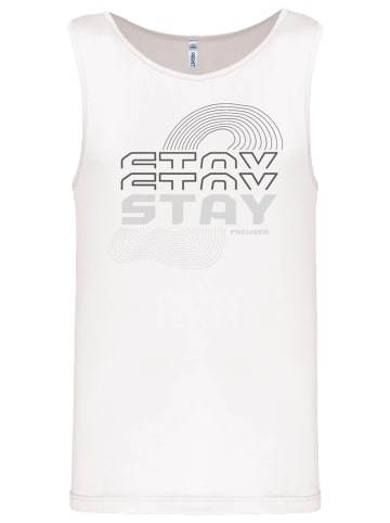 F4NT4STIC Tanktop Sports Stay Focused Tanktop in weiß