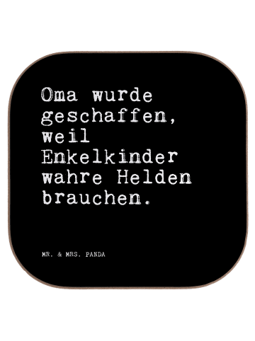 Mr. & Mrs. Panda gläseruntersetzer Oma wurde geschaffen, weil...... in Schwarz