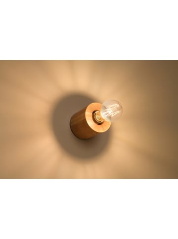 Nice Lamps Wandleuchte  "ELIA" aus Natural Holz runde lampe style loft E27 LED NICE LAMPS