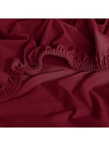 Erwin Müller Single-Jersey Spannbettlaken Bamberg in bordeaux