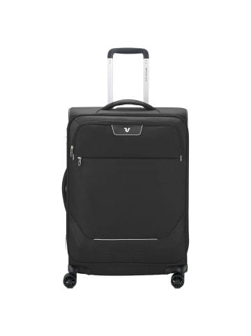 Roncato Joy - 4-Rollen-Trolley M 63 cm erw. (anthracite) in nero