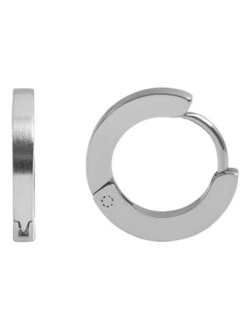 Adeliás Unisex Ohrringe – Klappcreole aus Edelstahl in silber