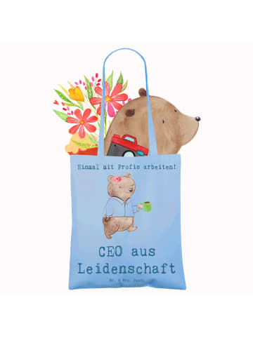 Mr. & Mrs. Panda Schultasche ZeichenO Leidenschaft mit Spruch in Sky Blue