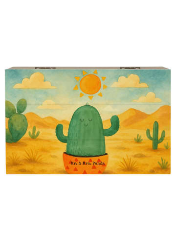 Mr. & Mrs. Panda Aufbewahrungsbox Kaktus Sonne Design ohne Spruch in Weiß