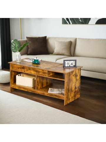 relaxdays Couchtisch in Weiß - (B)110 x (H)50 x (T)50 cm
