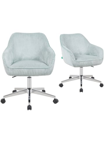 DUBI Möbel 2er-Set: Bürostuhl Mika-Noel in Hellblau - (B)60 x (H)80 x  (T)61 cm