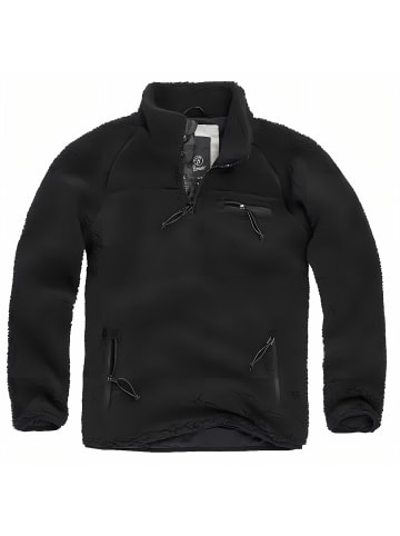 Brandit Fleecejacke/Fleecepullover "Teddyfleece Troyer" in Schwarz