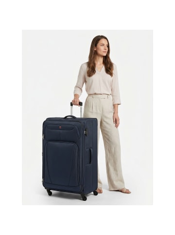 Wenger Beaumont 4 Rollen Trolley XL 87 cm mit Dehnfalte in navy