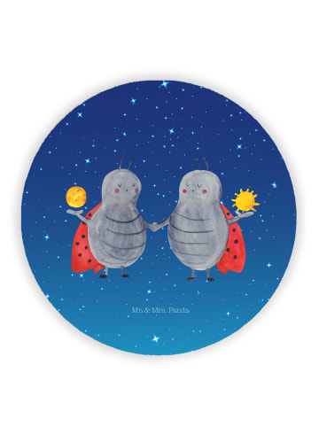 Mr. & Mrs. Panda pinnwand magnet Sternzeichen Zwilling ohne Spruch in Sternenhimmel Blau
