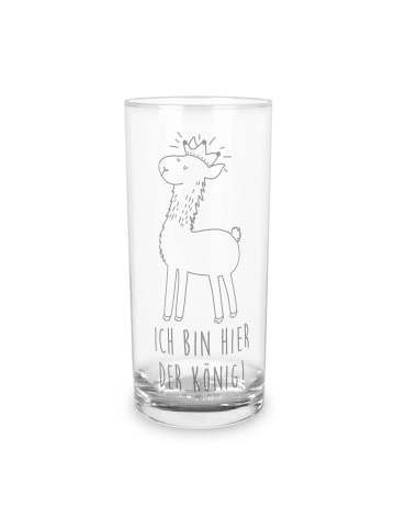 Mr. & Mrs. Panda Wasserglas Lama König mit Spruch in Transparent