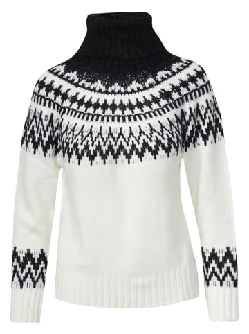 KOROSHI GESTRICKTER ROLLKRAGENPULLOVER in weiß