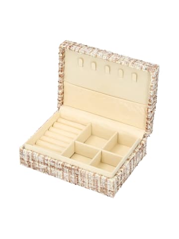 faina Women Jewelry Box in Beige Brown