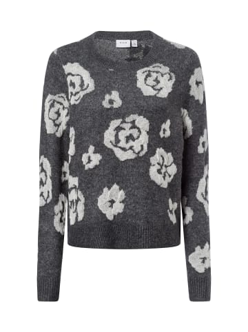 Vila Strickpullover VISiya in grau weiß - 0001