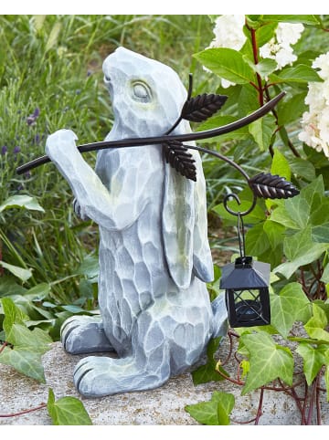 Beliani Gartenfigur NOLAY in Grau - (W) 19 x (H) 37 x (L) 11 cm