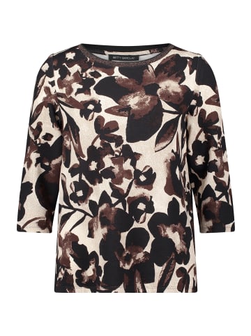 Betty Barclay Sweatshirt mit Rippenstruktur in Beige/Braun