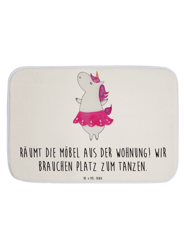 Mr. & Mrs. Panda Badteppich Einhorn Ballerina mit Spruch in Weiß