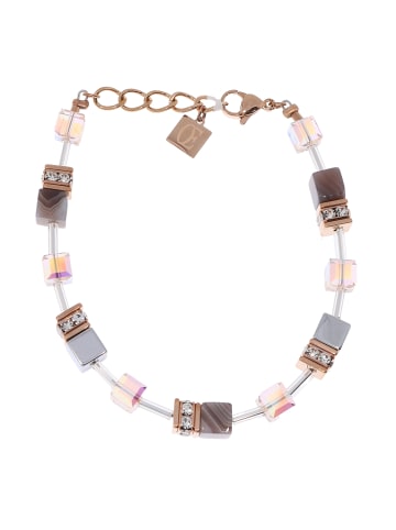 COEUR DE LION Armband "GeoCube bunt rosèvergoldet 4017/30-0230" in Roségold