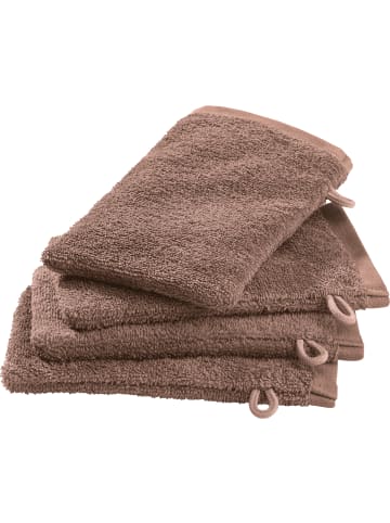 Erwin Müller Waschhandschuh 4er-Pack Ludwigsburg in braun