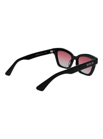 Replay Frauen Sonnenbrille Katzenauge Schwarz