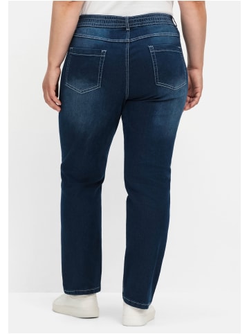 sheego Gerade Jeans in dark blue Denim