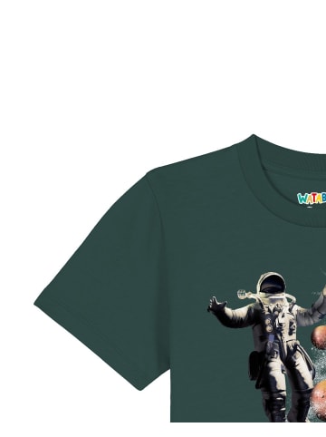 wat? Apparel T-Shirt Weltraumreise in Dunkelgrün
