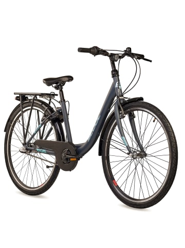 S'COOL Kinderfahrrad - chiX 26 Zoll 3-Gang | ab 10 Jahre - Dark Grey/Aqua