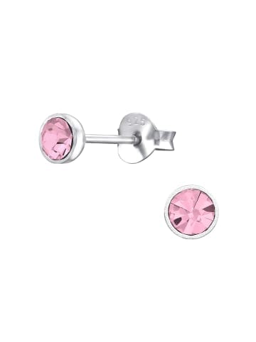 Alexander York Ohrringe, Ohrstecker Silber KRISTALL light rose in 925 Sterling Silber, 2-tlg.