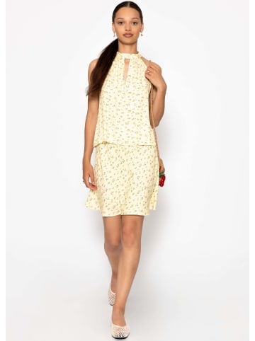 SASSYCLASSY Viskose Top mit floralem Print in Gelb