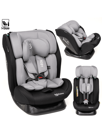 BeBelissimo Kindersitz I-SIZE 40-150 cm, Verstellbare Kopfstütze - EOS in Grau