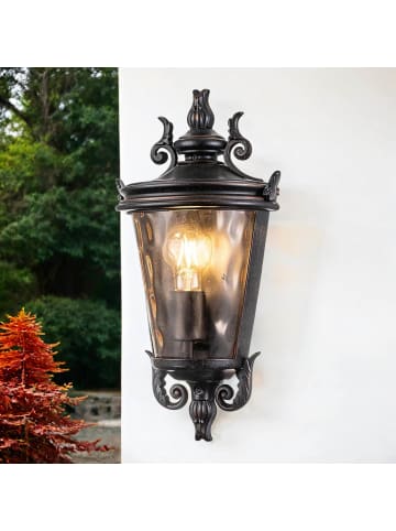 Licht-Erlebnisse Außen Wandlampe (B)21.7 x (H)43.2 cm in Bronze Antik BernsteinBronze Antik Bernstein
