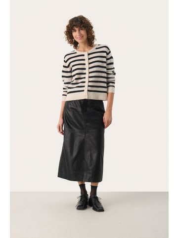 PART TWO Strickjacke LinikaPW Gerade Passform in Black Stripe