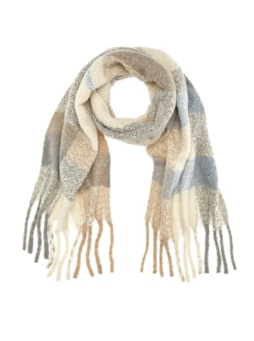 LASCANA Schal in beige-hellblau-ecru