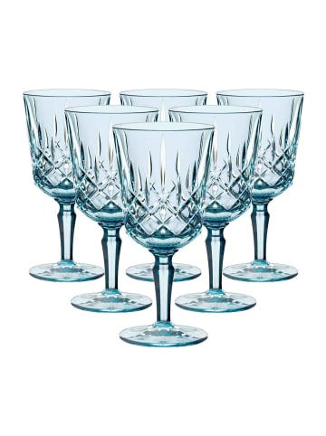 Nachtmann 6er Set Cocktail- / Weingläser Noblesse Colors 355 ml in Aqua