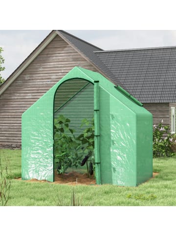 Outsunny Foliengewächshäus 180L x 100B x 168H cm Grün