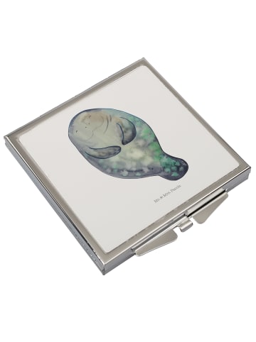 Mr. & Mrs. Panda Schminkspiegel Seekuh Happy ohne Spruch in Weiß