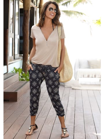 LASCANA LASCANA Strandcapri in schwarz-beige