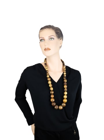 collezione alessandro Lange Kette " Ambra " in braun