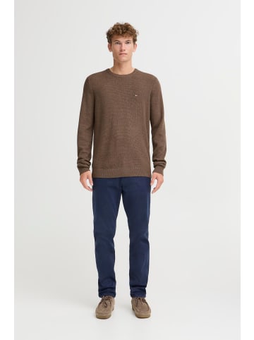 FQ1924 Strickpullover FQGRANBY STRUCTURE CREW NECK in Braun