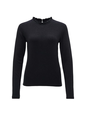 OPUS Rundhalspullover für Damen in Schwarz