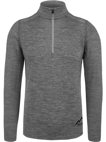 Normani Outdoor Sports Herren Merino Langarm mit 1/4 Zipper Canberra in Grau