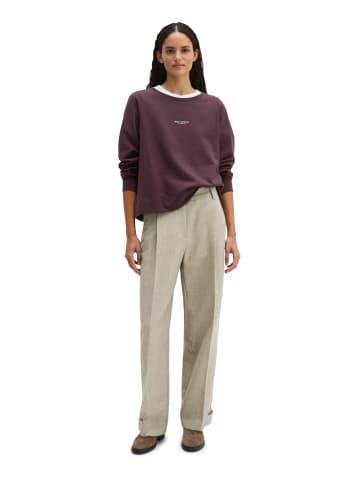 Marc O'Polo Sweatshirt relaxed garment-dyed in Black Cherry