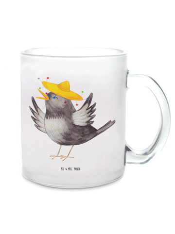 Mr. & Mrs. Panda Teetasse Rabe Sombrero ohne Spruch in Transparent