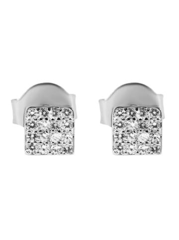 Damen Ohrringe – Ohrstecker aus 925 Silber mit Zirkonia in silber