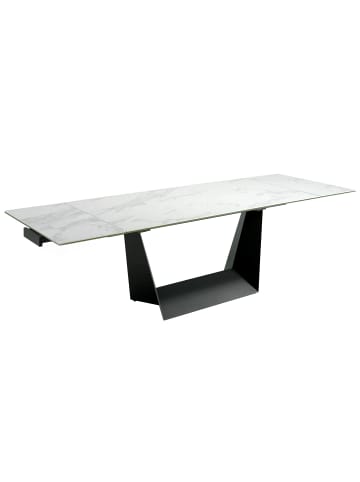 Angel Cerdá Ausziehbarer Esstisch 1014 in Schwarz/Weiß – (B)180 x (T)90 x (H)75 cm