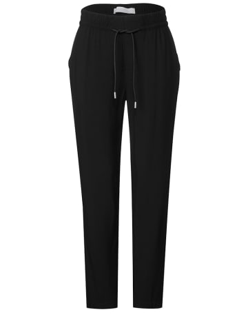 Street One Viskose Loose Fit Hose in Schwarz